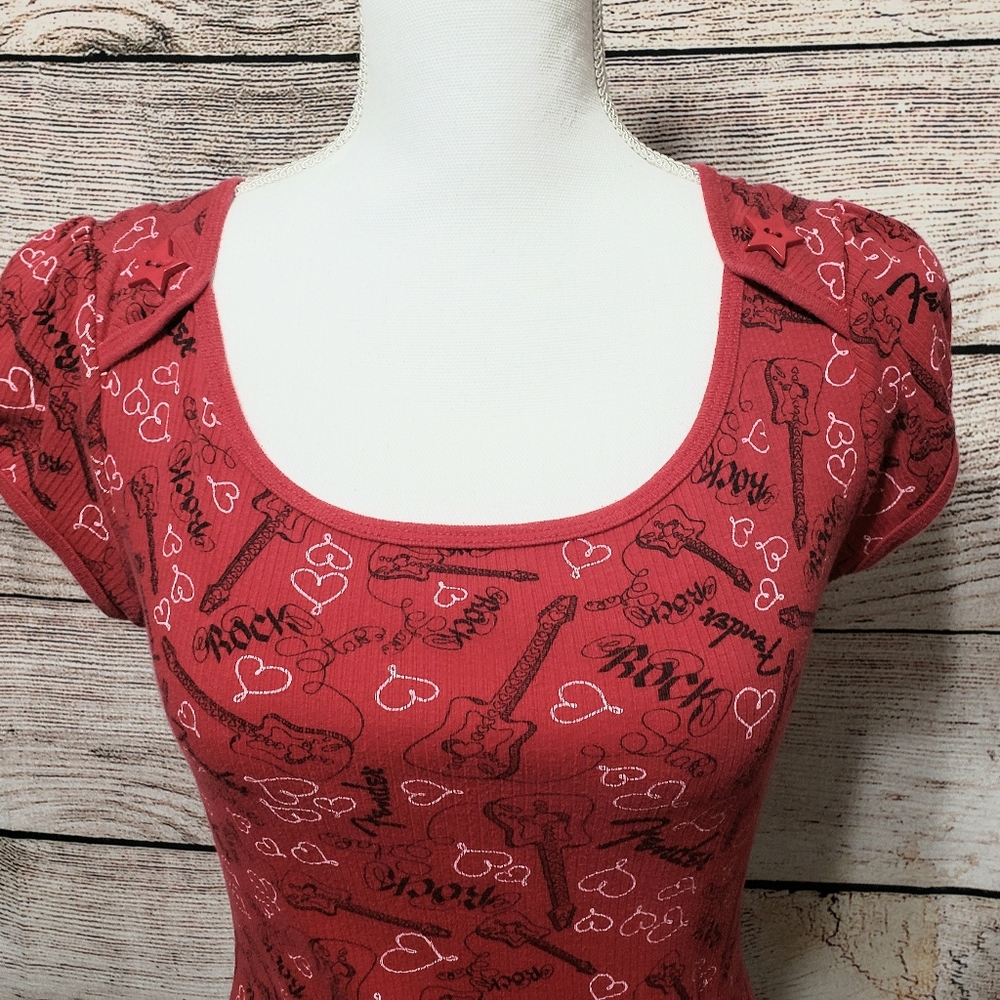 Fender Guitar Babydoll Shirt Size Medium - Picture 3 of 11